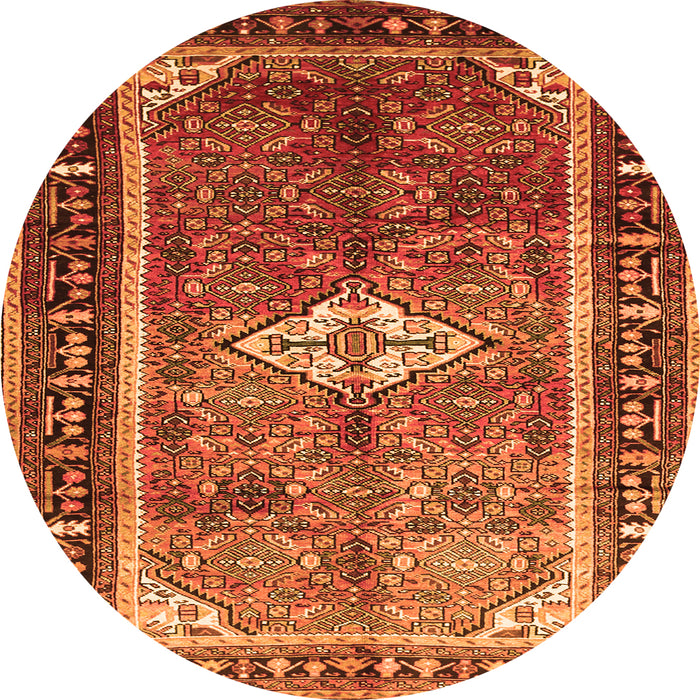Square Persian Orange Traditional Rug, tr410org