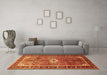 Machine Washable Persian Orange Traditional Area Rugs in a Living Room, wshtr410org