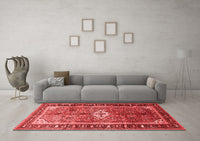 Machine Washable Persian Red Traditional Rug, wshtr410red