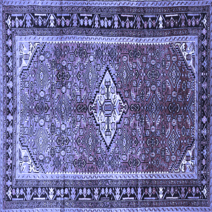 Square Persian Blue Traditional Rug, tr410blu