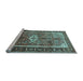 Sideview of Machine Washable Persian Light Blue Traditional Rug, wshtr410lblu