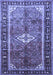 Machine Washable Persian Blue Traditional Rug, wshtr410blu