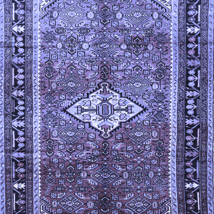 Machine Washable Persian Blue Traditional Rug, wshtr410blu