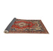 Sideview of Traditional Red Medallion Rug, tr411