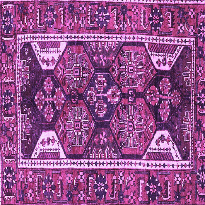 Square Machine Washable Persian Purple Traditional Area Rugs, wshtr4110pur