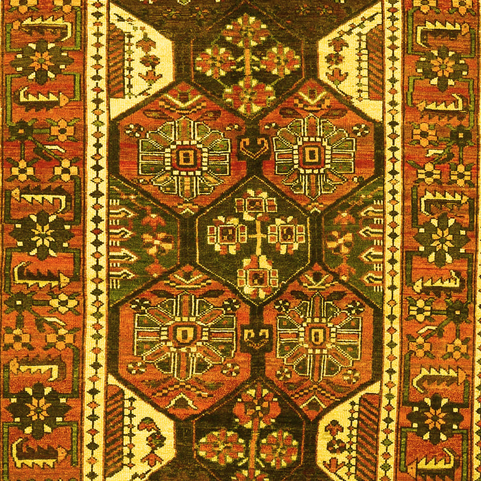 Machine Washable Persian Yellow Traditional Rug, wshtr4110yw
