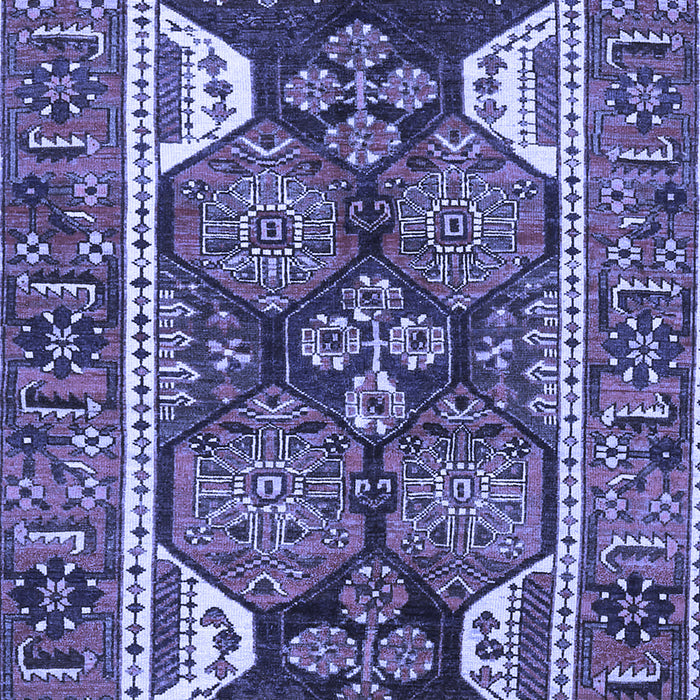 Machine Washable Persian Blue Traditional Rug, wshtr4110blu