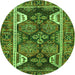 Machine Washable Persian Green Traditional Area Rugs, wshtr4110grn