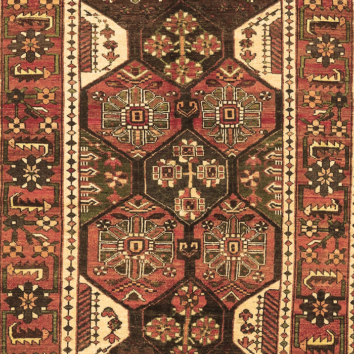 Machine Washable Persian Brown Traditional Rug, wshtr4110brn