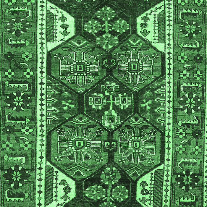 Machine Washable Persian Emerald Green Traditional Area Rugs, wshtr4110emgrn