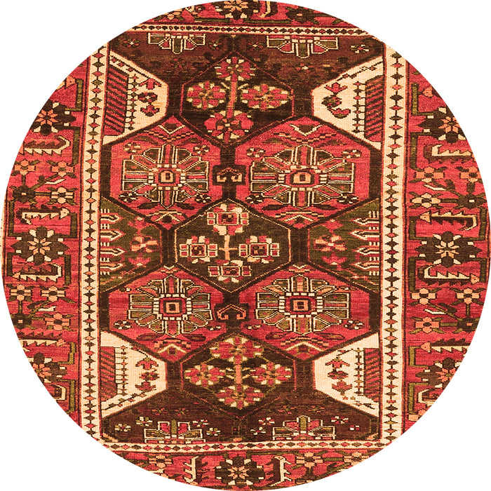 Machine Washable Persian Orange Traditional Area Rugs, wshtr4110org