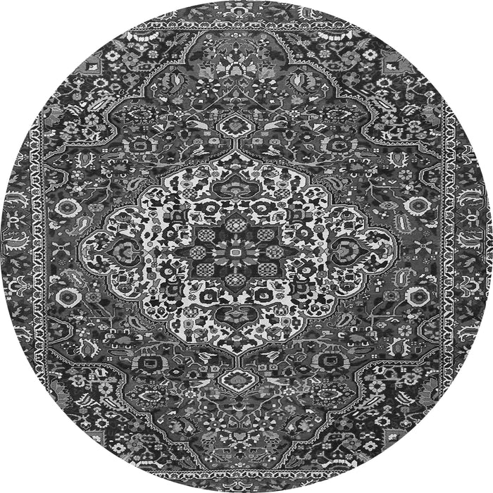 Machine Washable Persian Gray Traditional Rug, wshtr4111gry