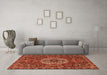 Machine Washable Persian Orange Traditional Area Rugs in a Living Room, wshtr4111org