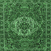 Square Persian Emerald Green Traditional Rug, tr4111emgrn