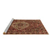 Sideview of Machine Washable Persian Brown Traditional Rug, wshtr4111brn