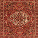 Serging Thickness of Persian Orange Traditional Rug, tr4111org