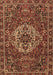 Machine Washable Persian Brown Traditional Rug, wshtr4111brn