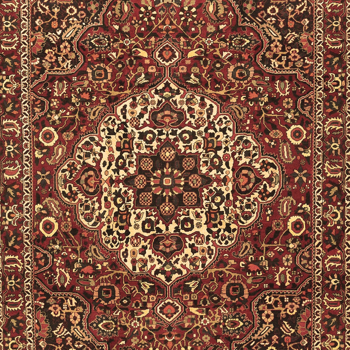 Machine Washable Persian Brown Traditional Rug, wshtr4111brn