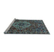 Sideview of Machine Washable Persian Light Blue Traditional Rug, wshtr4111lblu