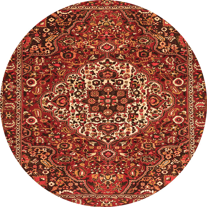 Machine Washable Persian Orange Traditional Area Rugs, wshtr4111org