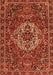 Serging Thickness of Machine Washable Persian Orange Traditional Area Rugs, wshtr4111org