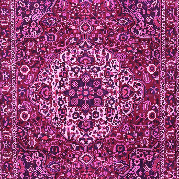 Machine Washable Persian Pink Traditional Rug, wshtr4111pnk