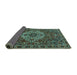 Sideview of Persian Turquoise Traditional Rug, tr4111turq