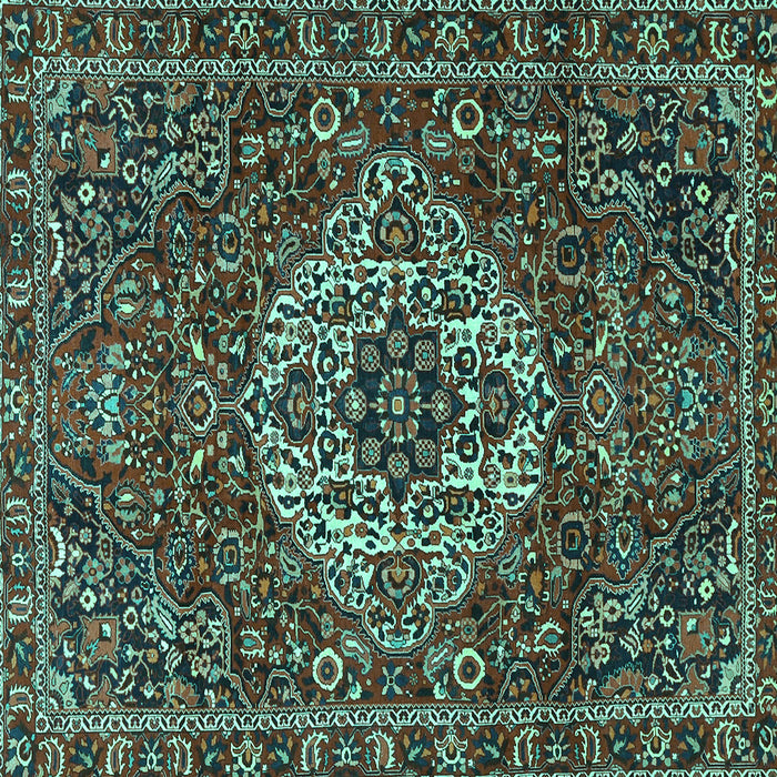 Square Persian Turquoise Traditional Rug, tr4111turq