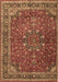 Machine Washable Persian Brown Traditional Rug, wshtr4112brn