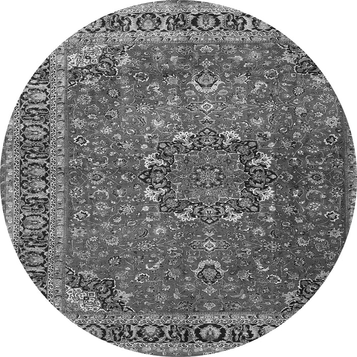 Machine Washable Persian Gray Traditional Rug, wshtr4112gry