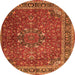 Machine Washable Persian Orange Traditional Area Rugs, wshtr4112org