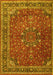 Machine Washable Persian Yellow Traditional Rug, wshtr4112yw