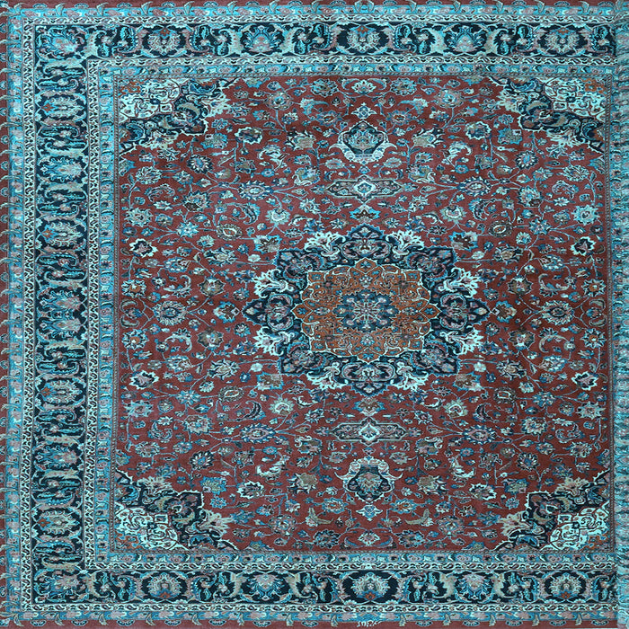 Square Persian Light Blue Traditional Rug, tr4112lblu