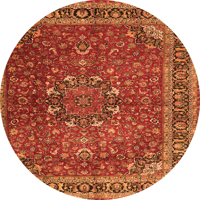 Square Persian Orange Traditional Rug, tr4112org