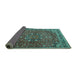 Sideview of Persian Turquoise Traditional Rug, tr4112turq