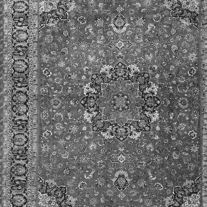 Serging Thickness of Machine Washable Persian Gray Traditional Rug, wshtr4112gry