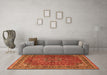 Machine Washable Persian Orange Traditional Area Rugs in a Living Room, wshtr4112org