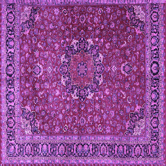 Square Machine Washable Persian Purple Traditional Area Rugs, wshtr4112pur