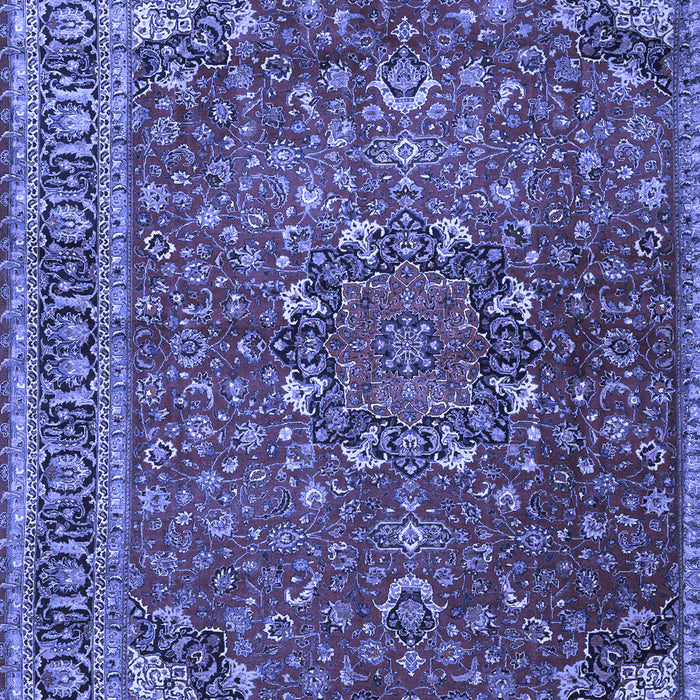 Machine Washable Persian Blue Traditional Rug, wshtr4112blu