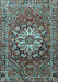 Machine Washable Persian Light Blue Traditional Rug, wshtr4113lblu