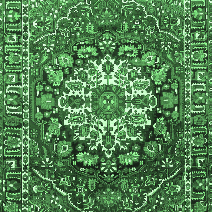 Machine Washable Persian Emerald Green Traditional Area Rugs, wshtr4113emgrn