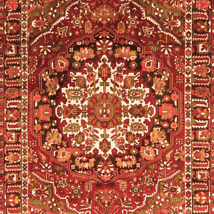 Serging Thickness of Machine Washable Persian Orange Traditional Area Rugs, wshtr4113org