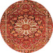 Machine Washable Persian Orange Traditional Area Rugs, wshtr4113org