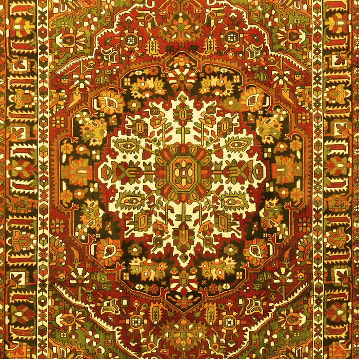 Machine Washable Persian Yellow Traditional Rug, wshtr4113yw