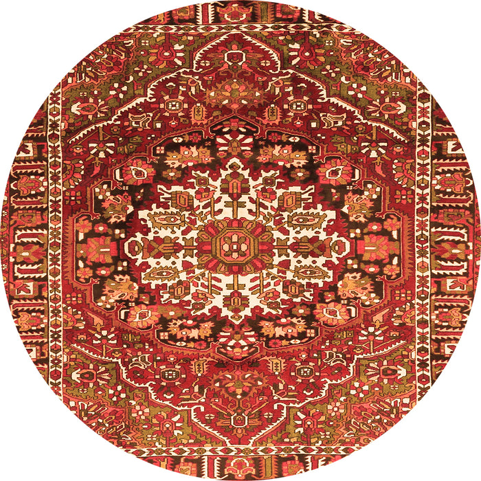 Square Persian Orange Traditional Rug, tr4113org