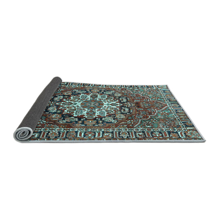 Sideview of Persian Light Blue Traditional Rug, tr4113lblu