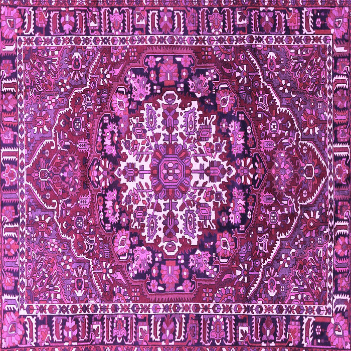 Square Machine Washable Persian Purple Traditional Area Rugs, wshtr4113pur