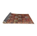 Sideview of Traditional Saffron Red Persian Rug, tr4114