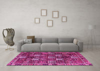 Machine Washable Persian Pink Traditional Rug, wshtr4114pnk