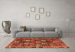 Machine Washable Persian Orange Traditional Area Rugs in a Living Room, wshtr4114org